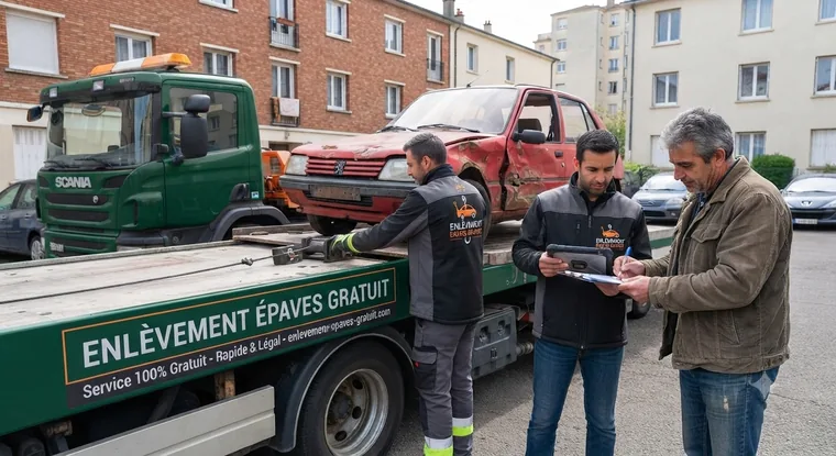 Épaviste agréé VHU remplissant le dossier de cession dans le Val-d'Oise