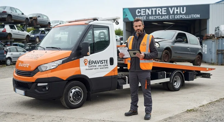 Épaviste certifié devant un centre VHU agréé proche de Dijon